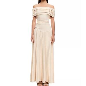 Field Of Dreams Off-the-Shoulder Maxi Dress - Lioness